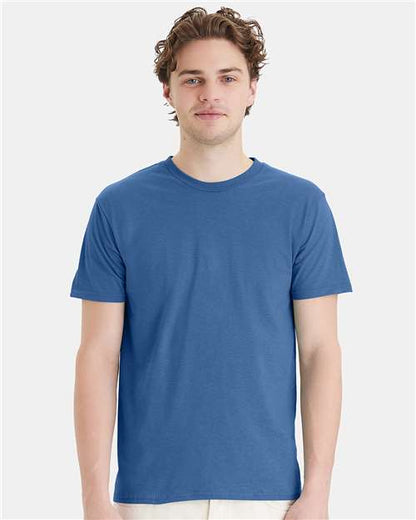 Custom Embroidered  Hanes Perfect-T T-Shirt 4980 Denim Blue