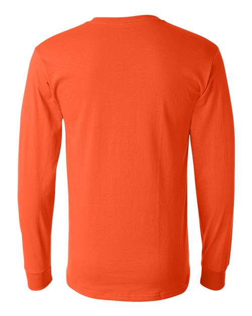 JERZEES Dri-Power® Long Sleeve 50/50 T-Shirt 29LSR Burnt Orange Custom Embroidered Business Logo