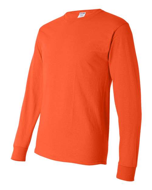 JERZEES Dri-Power® Long Sleeve 50/50 T-Shirt 29LSR Burnt Orange Custom Embroidered Business Logo