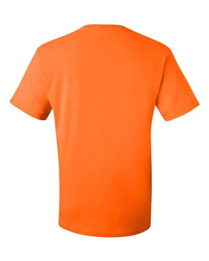 JERZEES Dri-Power® 50/50 T-Shirt 29MR Safety Orange Custom Embroidered Business Logo