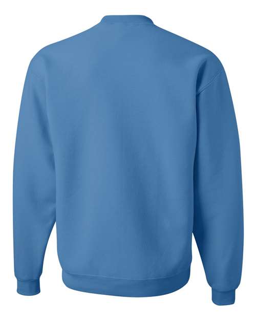 JERZEES NuBlend® Crewneck Sweatshirt 562MR Columbia Blue Custom Embroidered Business Logo