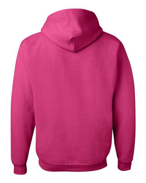 JERZEES NuBlend® Hooded Sweatshirt 996MR Cyber Pink Custom Embroidered Business Logo