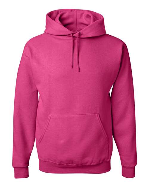 JERZEES NuBlend® Hooded Sweatshirt 996MR Cyber Pink Custom Embroidered Business Logo