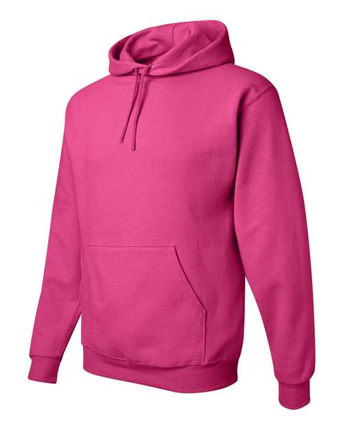 JERZEES NuBlend® Hooded Sweatshirt 996MR Cyber Pink Custom Embroidered Business Logo