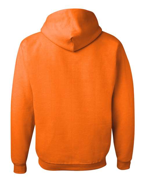 JERZEES NuBlend® Hooded Sweatshirt 996MR Safety Green Custom Embroidered Business Logo