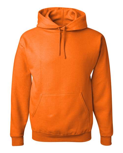 JERZEES NuBlend® Hooded Sweatshirt 996MR Safety Orange Custom Embroidered Business Logo
