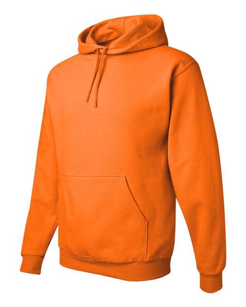 JERZEES NuBlend® Hooded Sweatshirt 996MR Safety Green Custom Embroidered Business Logo