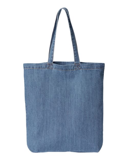 Liberty Bags Cotton Denim Gusseted Tote Bag 7761A