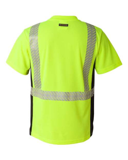 Custom EmbroideredKishigo Unisex Premium Black Series Breathable Tape Class 2 T-Shirt 2253 Lime