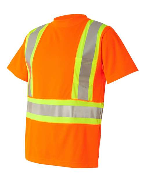 Kishigo Unisex Class 2 Flat Stitch Self-Fabric Panels T-Shirt 2255