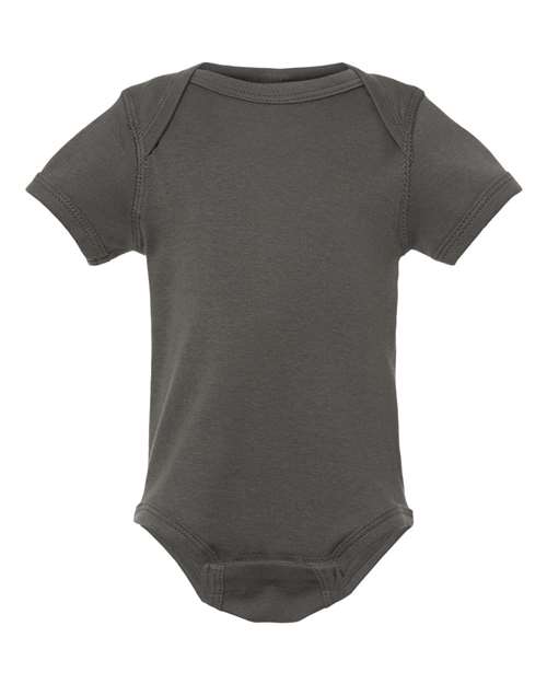 Rabbit Skins Infant Baby Rib Bodysuit 4400 Charcoal