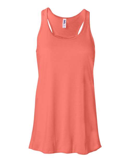 BELLA + CANVAS Women's Flowy Racerback Tank 8800 Coral