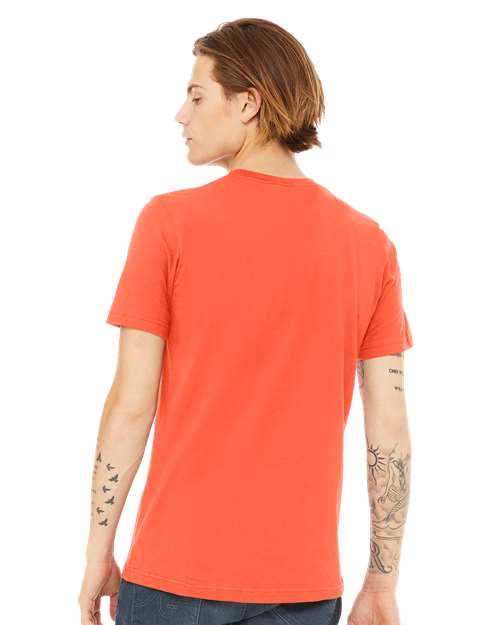 BELLA + CANVAS Jersey Tee 3001 Coral Custom Embroidered Business Logo