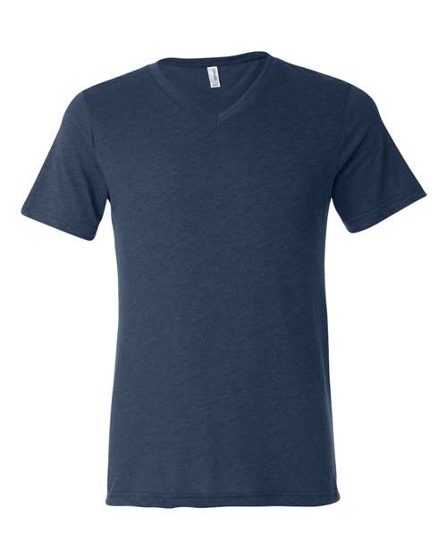 BELLA + CANVAS Triblend V-Neck Short Sleeve Tee 3415 Navy Triblend