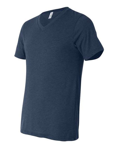 BELLA + CANVAS Triblend V-Neck Short Sleeve Tee 3415 Navy Triblend