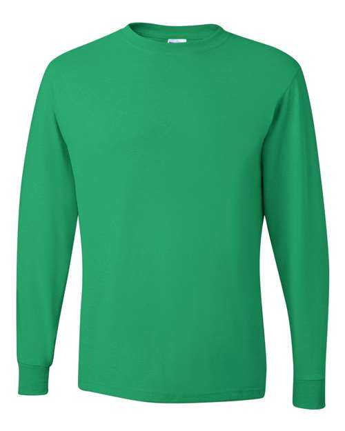 JERZEES Dri-Power® Long Sleeve 50/50 T-Shirt 29LSR Kelly Custom Embroidered Business Logo