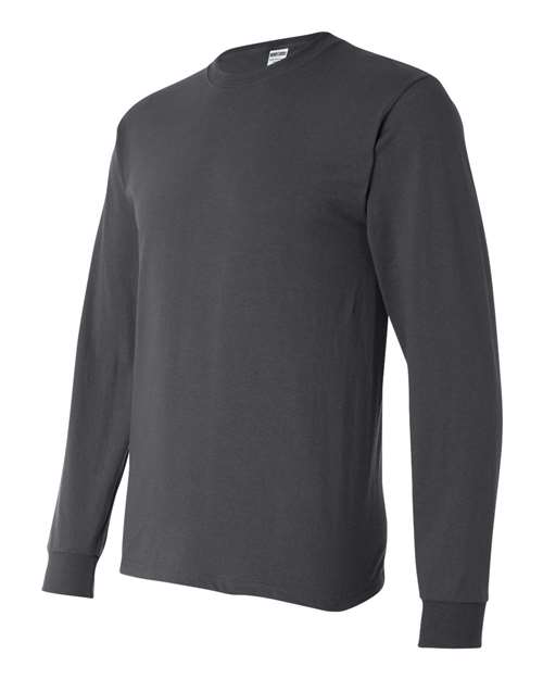 JERZEES Dri-Power® Long Sleeve 50/50 T-Shirt 29LSR Charcoal Grey Custom Embroidered Business Logo