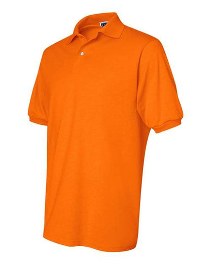 JERZEES SpotShield™ 50/50 Polo 437MSR Safety Orange Custom Embroidered Business Logo