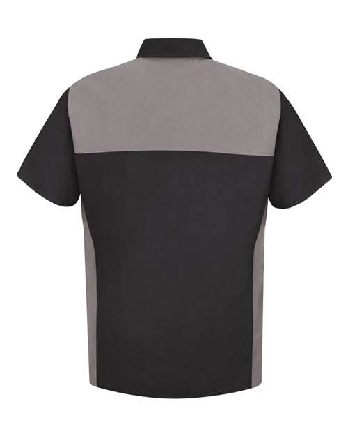 Red Kap Specialized Short Sleeve Pocketless Work Shirt - Tall Sizes SP26T Custom Embroidered Business Logo