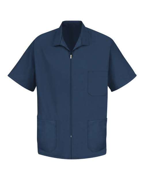 Red Kap Zip-Front Smock KP44 Custom Embroidered Business Logo