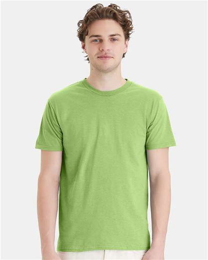 Custom Embroidered  Hanes Perfect-T T-Shirt 4980 Lime