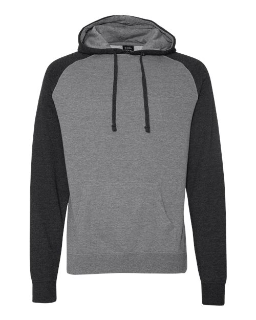 Independent Trading Co. Raglan Hooded Sweatshirt IND40RP Custom Embroidered Business Logo