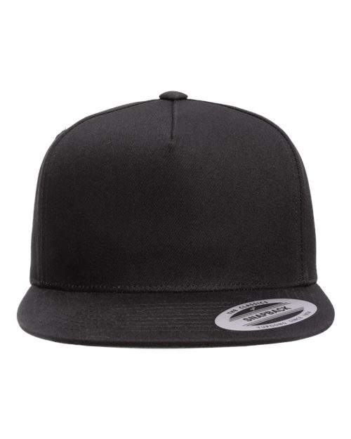 YP Classics Premium Five-Panel Curved Visor Snapback Cap 5789M Custom Embroidered Business Logo