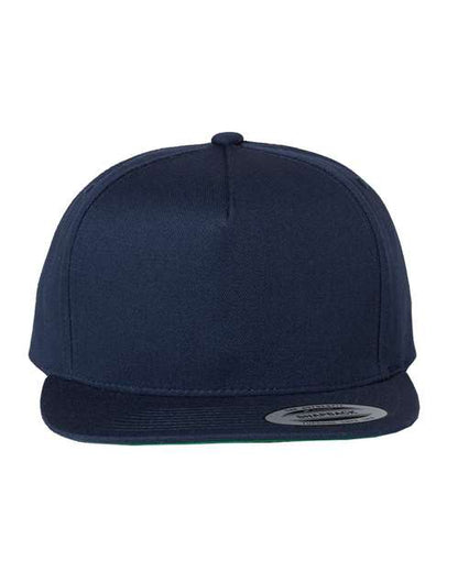 YP Classics Five-Panel Cotton Twill Snapback Cap 6007 Custom Embroidered Business Logo