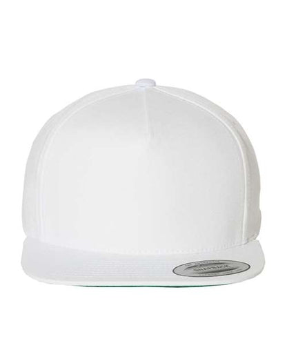 YP Classics Five-Panel Cotton Twill Snapback Cap 6007 Custom Embroidered Business Logo