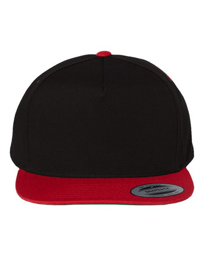 YP Classics Five-Panel Cotton Twill Snapback Cap 6007 Custom Embroidered Business Logo