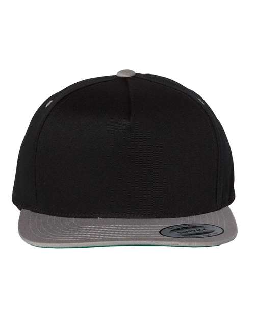 YP Classics Five-Panel Cotton Twill Snapback Cap 6007 Custom Embroidered Business Logo