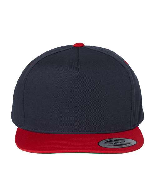 YP Classics Five-Panel Cotton Twill Snapback Cap 6007 Custom Embroidered Business Logo