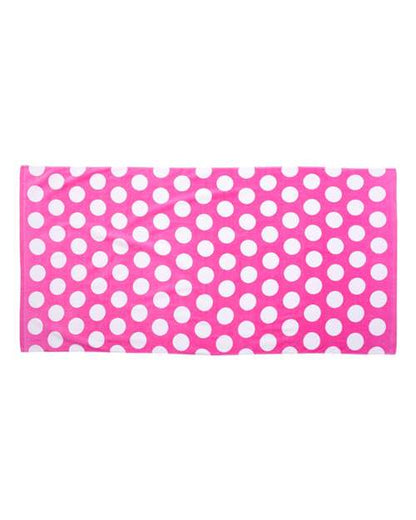 Carmel Towel Company Polka Dot Velour Beach Towel C3060P