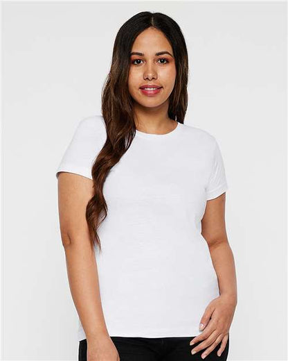 LAT Women's Fine Jersey Tee 3516 White