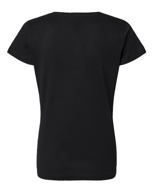 LAT Women's Fine Jersey V-Neck Tee 3507 Black