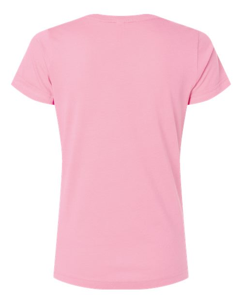 LAT Women's Fine Jersey V-Neck Tee 3507 Pink