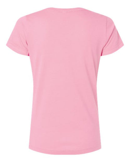 LAT Women's Fine Jersey V-Neck Tee 3507 Pink