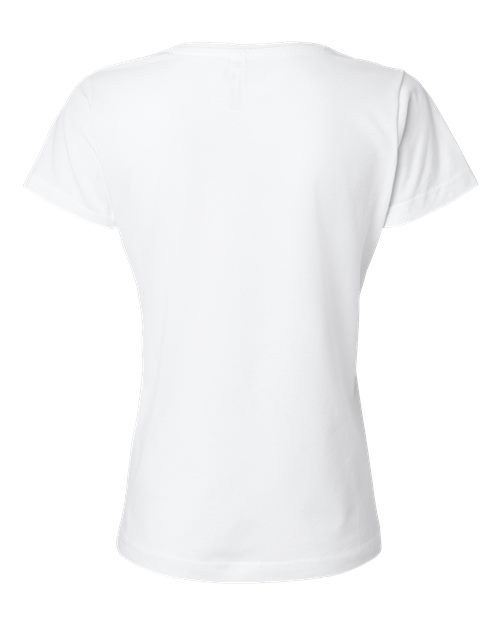 LAT Women's Fine Jersey V-Neck Tee 3507 White
