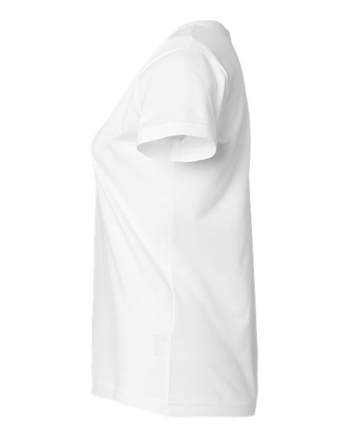 LAT Women's Fine Jersey V-Neck Tee 3507 White