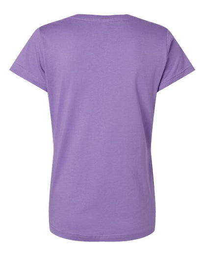 LAT Women's Fine Jersey V-Neck Tee 3507 Lavender