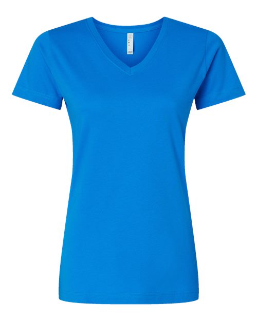 LAT Women's Fine Jersey V-Neck Tee 3507 Cobalt