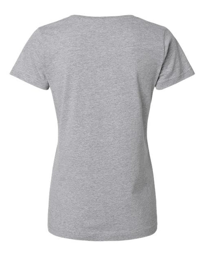LAT Women's Fine Jersey V-Neck Tee 3507 Heather