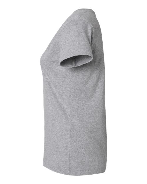LAT Women's Fine Jersey V-Neck Tee 3507 Heather