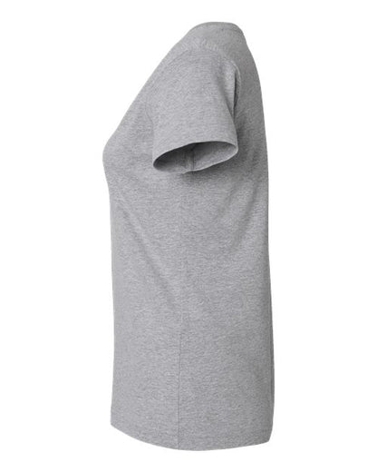 LAT Women's Fine Jersey V-Neck Tee 3507 Heather