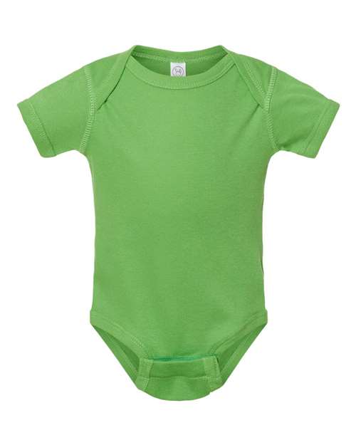 Rabbit Skins Infant Baby Rib Bodysuit 4400 Apple