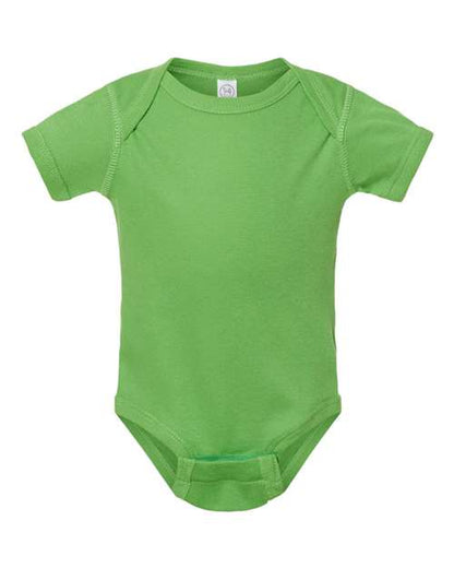 Rabbit Skins Infant Baby Rib Bodysuit 4400 Apple