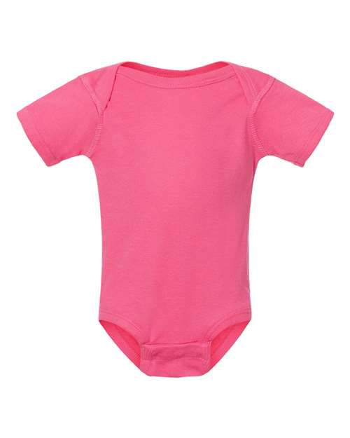 Rabbit Skins Infant Baby Rib Bodysuit 4400 Hot Pink