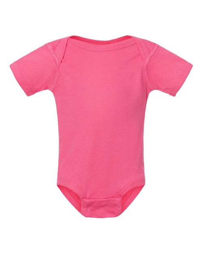 Rabbit Skins Infant Baby Rib Bodysuit 4400 Hot Pink