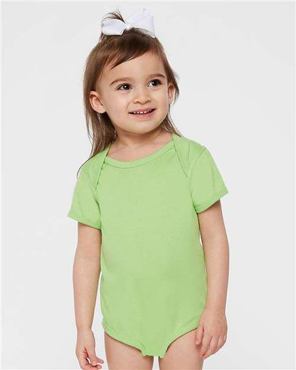 Rabbit Skins Infant Fine Jersey Bodysuit 4424 Key Lime