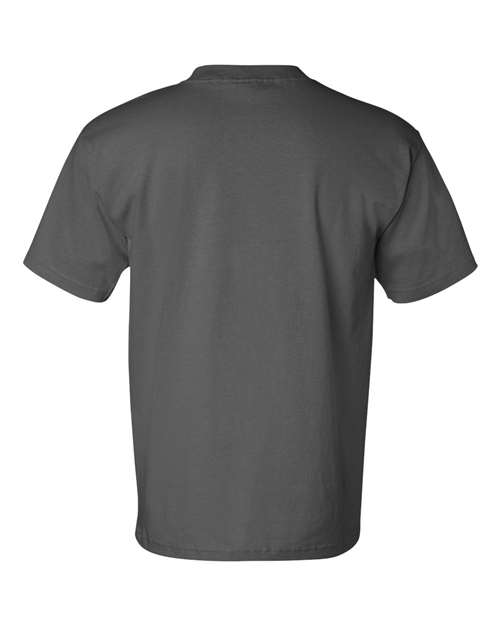 Bayside USA-Made Pocket T-Shirt 7100 Charcoal